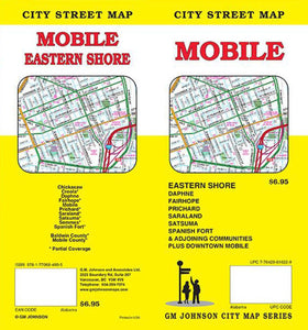 Mobile, Alabama Street Map by GM Johnson