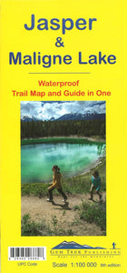 Jasper and Maligne Lake, BC Trail Map and Guide in One (waterproof) by Gem Trek