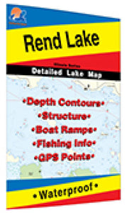 Rend Lake Fishing Map by Fishing Hot Spots