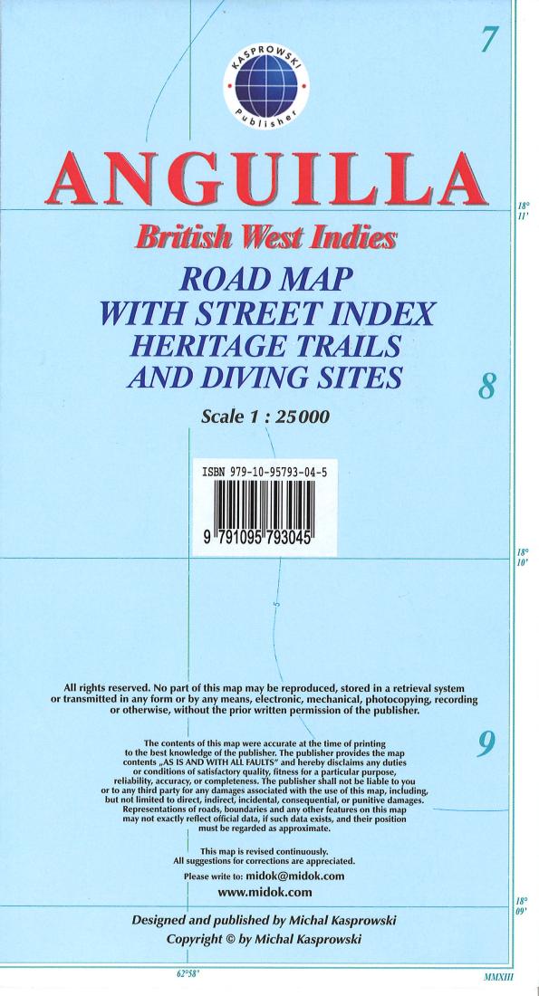 Cover of Anguilla, British West Indies, Road Map
