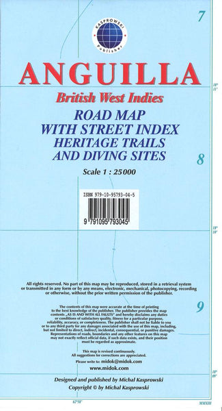 Cover of Anguilla, British West Indies, Road Map