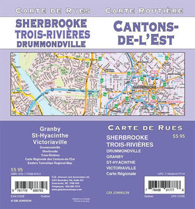 Cantons-de-l'Est / Sherbrooke / Trois-Rivieres, Quebec Street Map by GM Johnson