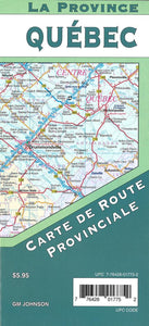 Quebec Provincial Road Map by GM Johnson