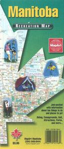 Manitoba Recreation Map by Canadian Cartographics Corporation