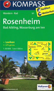 Rosenheim Bad Aibling, Wasserburg am Inn Hiking Map By Kompass