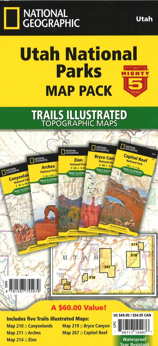 Utah National Parks : map pack : trails illustrated topographic maps by National Geographic