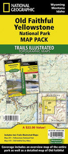Old Faithful : Yellowstone National Park : map pack by National Geographic