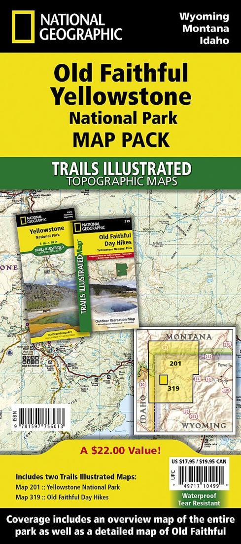 Old Faithful : Yellowstone National Park : map pack by National Geographic