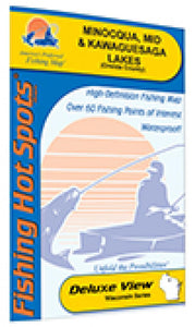 Minocqua/Kawaguesaga/Mid Lakes (Oneida Co) Fishing Map by Fishing Hot Spots