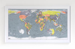 Colour Map - Version 2 World Map by Future Mapping Company
