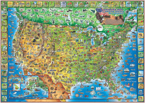 Illustrated Map of the USA by Dino Maps