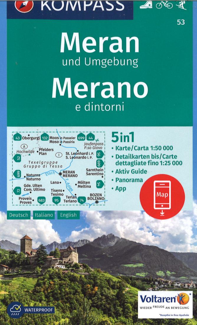 Cover of Merano & Surroundings Hiking Map By Kompass