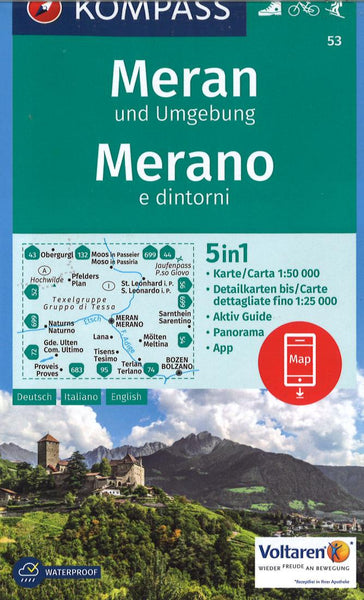 Cover of Merano & Surroundings Hiking Map By Kompass