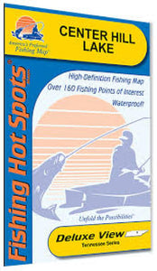 Center Hill Lake Fishing Map by Fishing Hot Spots