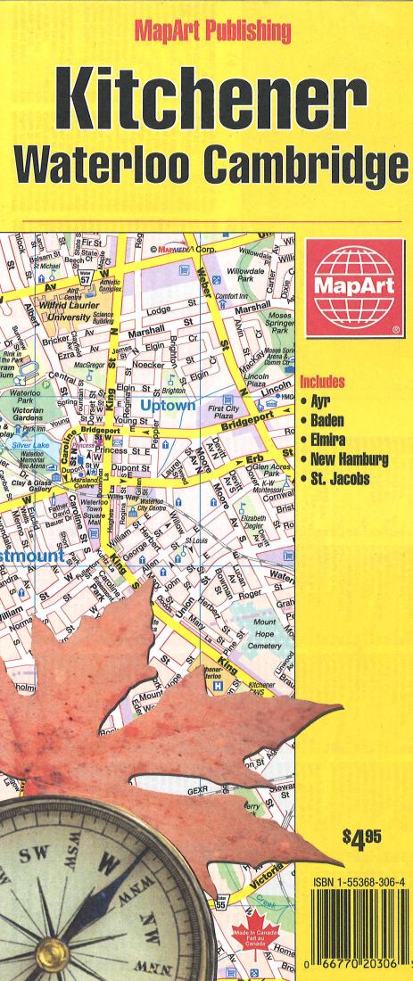 Cover of Kitchener, Waterloo, Cambridge Road Map 