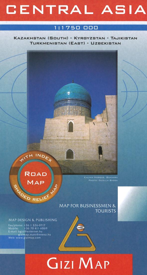 Cover of Asia, Central Road Map by GiziMap