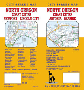 Oregon, North with Coast Cities, Astoria and Seaside by GM Johnson