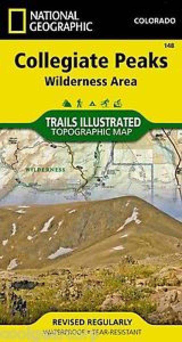 Collegiate Peaks Wilderness, Map 148 by National Geographic