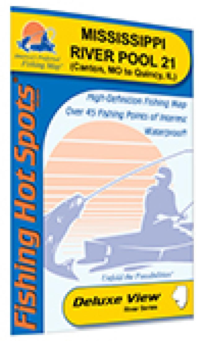 Cover of Mississippi River-Pool 21 Fishing Map by Fishing Hot Spots