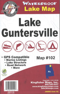 Lake Guntersville Map by Kingfisher Maps, Inc.