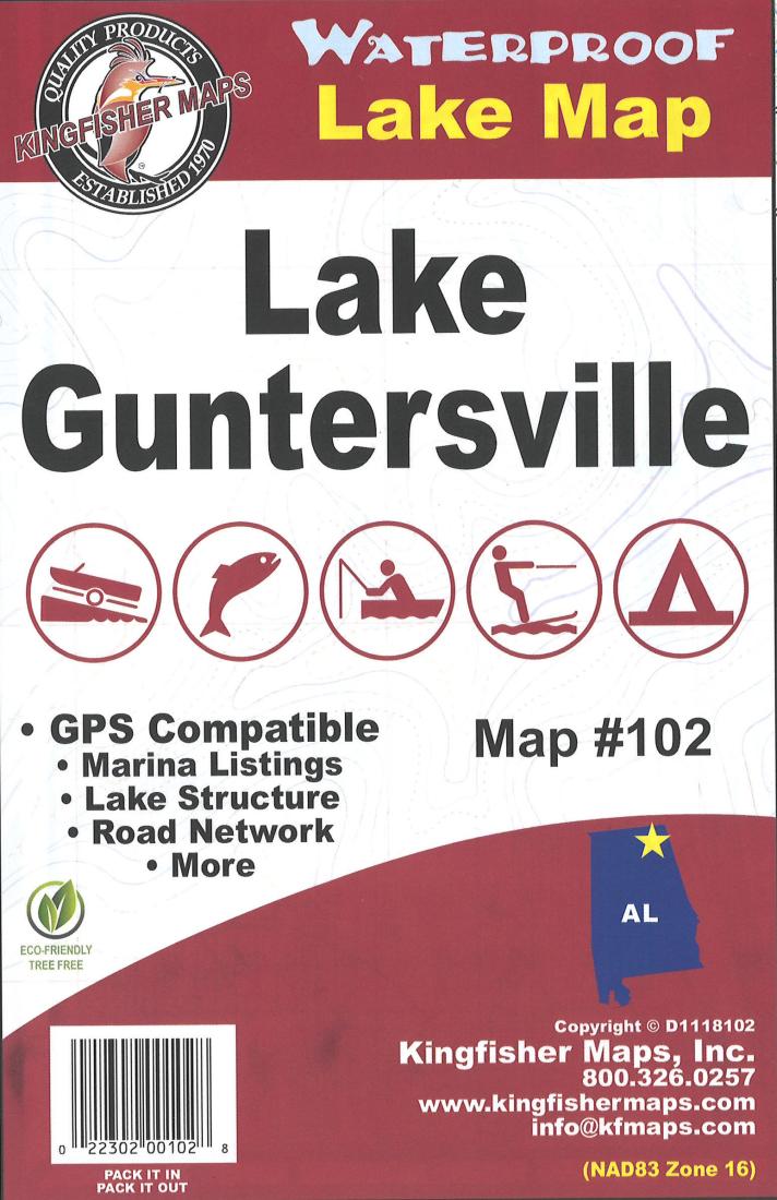 Cover of Guntersville Lake Map by Kingfisher Maps, Inc.