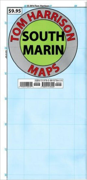 Cover of folded Map of Southern Marin, California Trail Map by Tom Harrison Maps