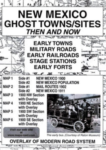 New Mexico, Ghost Towns, 5-Map Set, Then and Now by Northwest Distributors