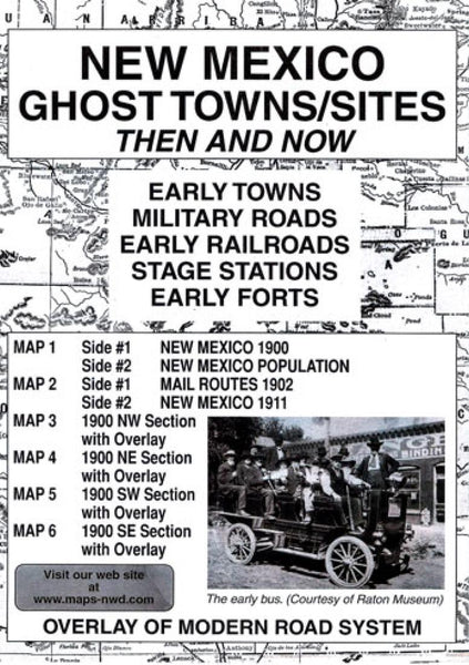 Cover of New Mexico, Ghost Towns, 5-Map Set, Then and Now