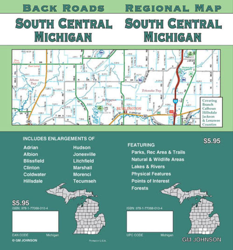 Cover of Michigan, South Central, Back Roads by GM Johnson