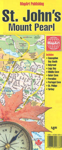 St John's & Mount Pearl Road Map by MapArt