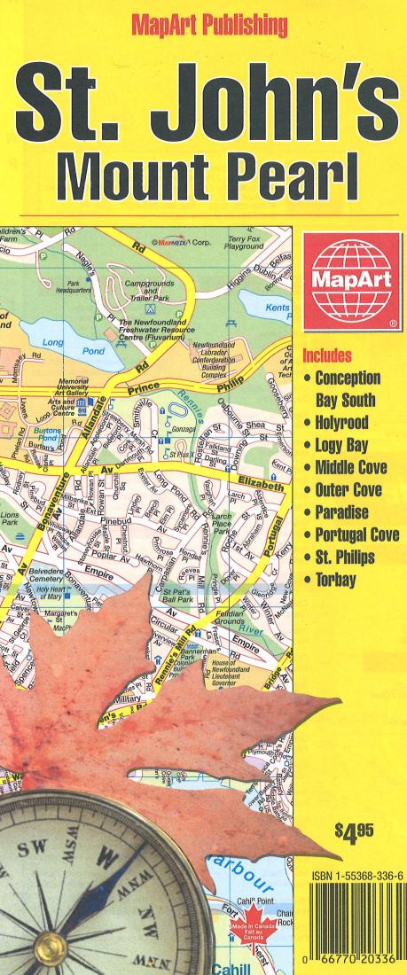 Cover of St John's & Mount Pearl Road Map 