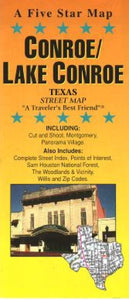 Conroe and Lake Conroe, Texas by Five Star Maps, Inc.