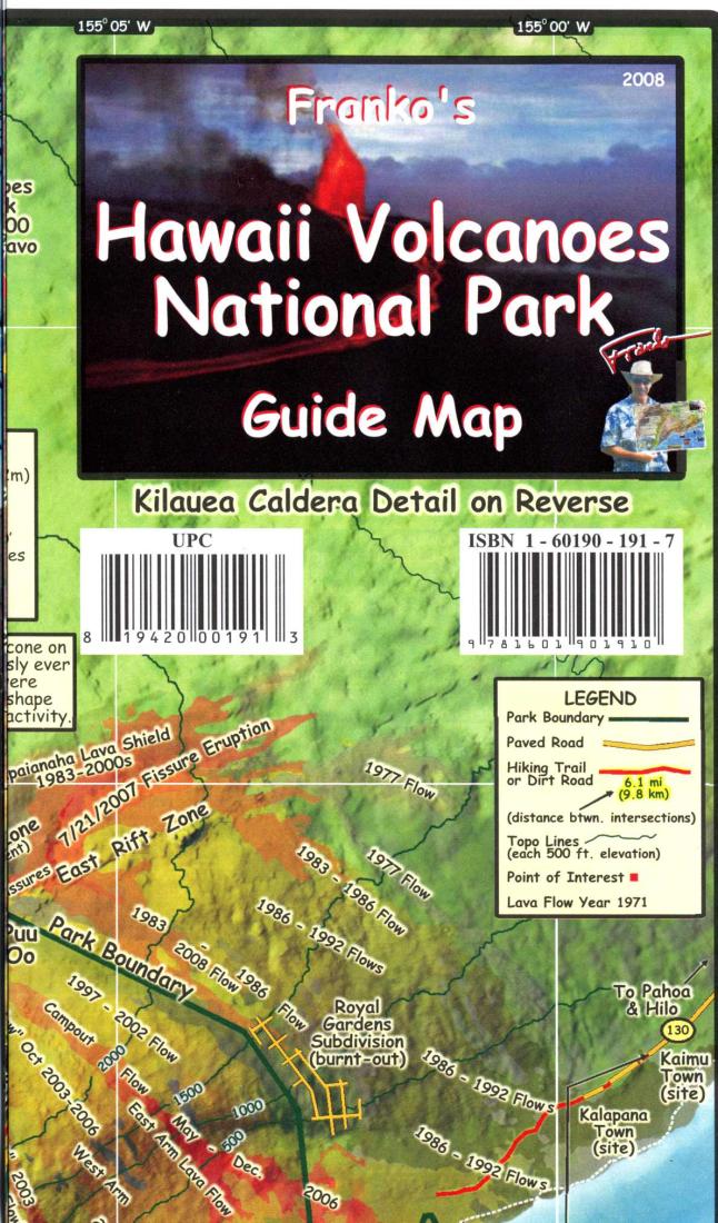 Cover of Hawaii Volcanoes Map