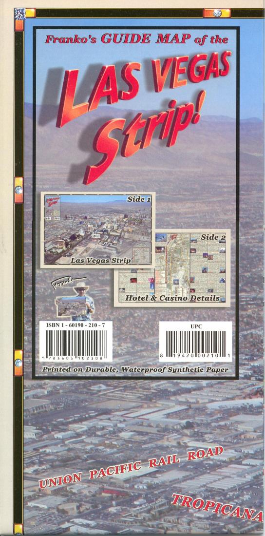 Cover of Franko's Guide Map of the Las Vegas strip