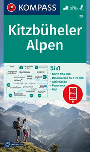 Kitzbuheler Alpen Hiking Map By Kompass