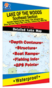Lake of the Woods Southeast Fishing Map, Lake (incl. Sioux Narrows/Nestor Falls) by Fishing Hot Spots