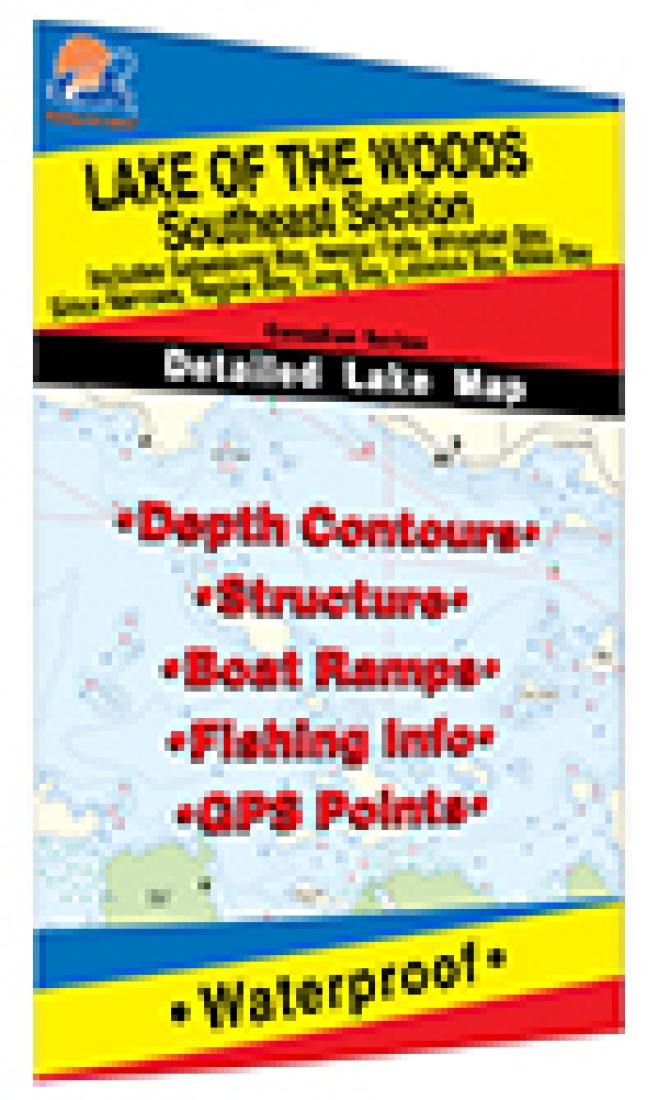 Cover of Lake of the Woods Southeast Fishing Map, Lake by Fishing Hot Spots