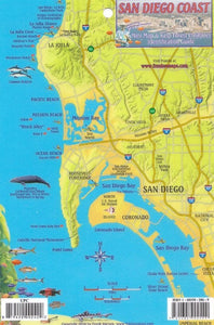 California Map & Fish Card -San Diego by Frankos Maps Ltd.