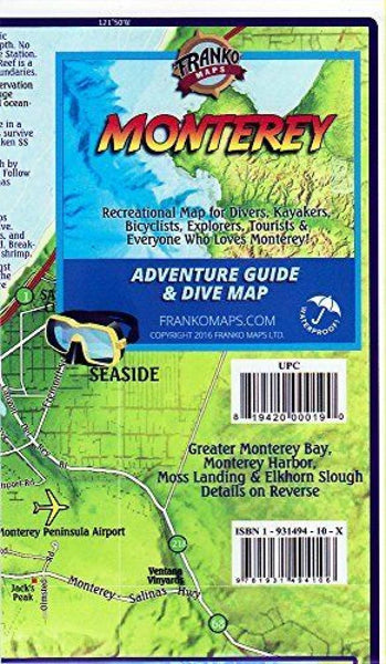 Cover of California Map, Monterey Bay Map & Dive Guide