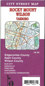 Rocky Mount / Wilson / Tarboro, North Carolina Street Map by GM Johnson