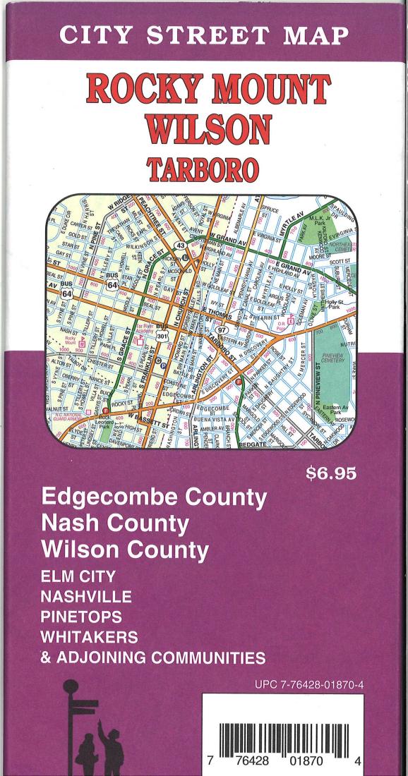 Cover of Rocky Mount / Wilson / Tarboro, North Carolina Street Map by GM Johnson