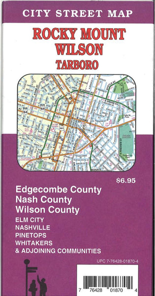 Cover of Rocky Mount / Wilson / Tarboro, North Carolina Street Map by GM Johnson