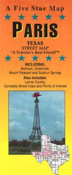 Cover of Paris, Texas by Five Star Maps, Inc.