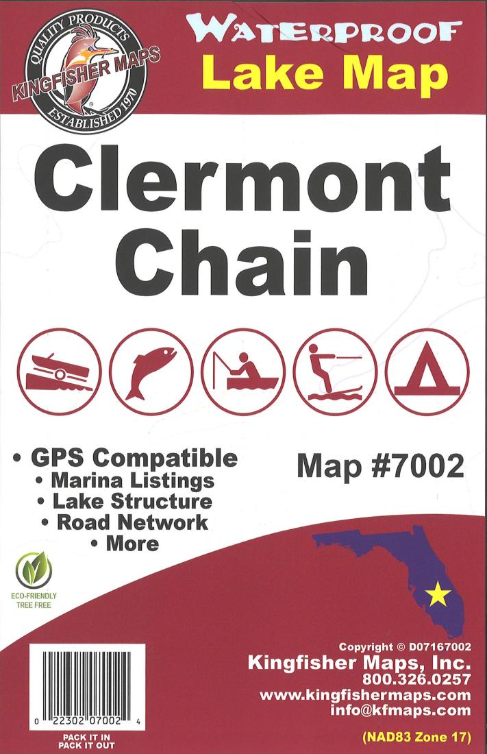 Cover of Clermont Chain Lake Map by Kingfisher Maps, Inc.