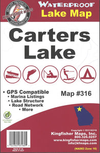 Carters Lake Map by Kingfisher Maps, Inc.