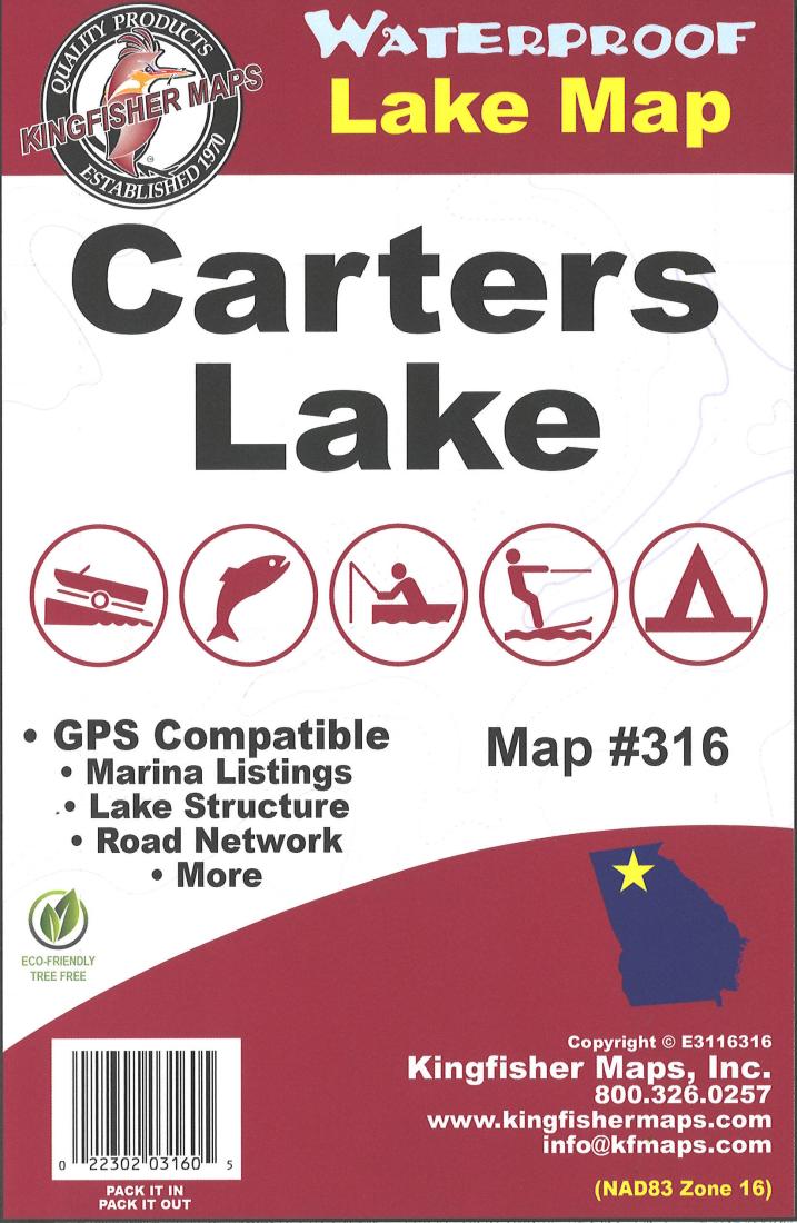 Cover of Carters Lake Map by Kingfisher Maps, Inc.