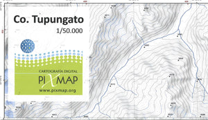 Co. Tupungato Topographic Map by Pixmap