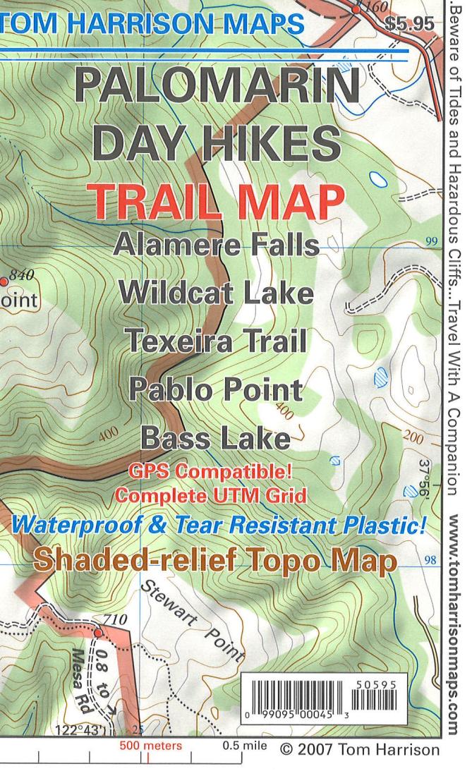 Cover of folded Map of Palomarin Day Hikes Trail Map by Tom Harrison Maps