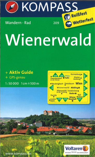 Cover of Wienerwald Hiking Map By Kompass
