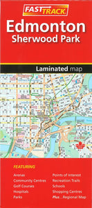 Edmonton Alberta, Fast Track laminated map by Canadian Cartographics Corporation